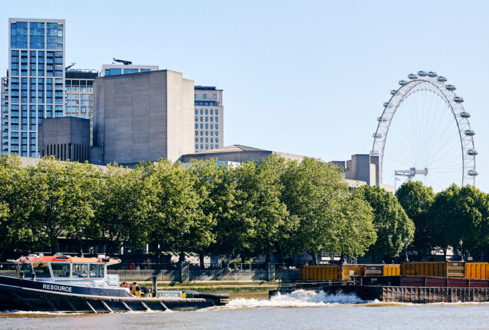 cityscape of London and thames river