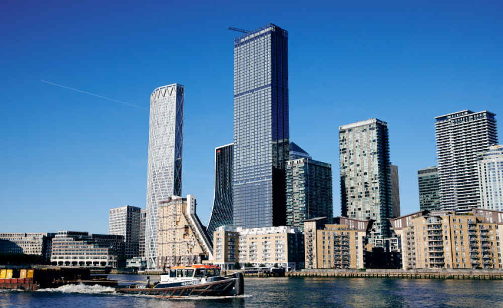 London Cityscape with Thames river