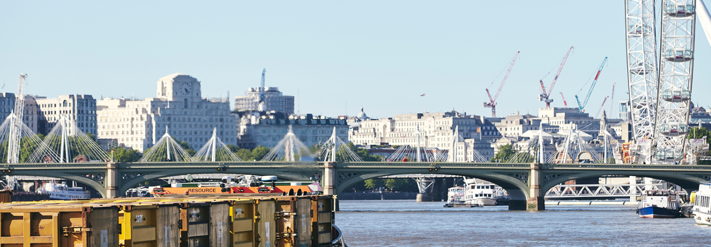 London cityscape and river Thames